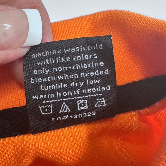 Men's Sean John Orange Short Sleeve Polo Shirt 3XL with White Trim - Picture 8 of 8